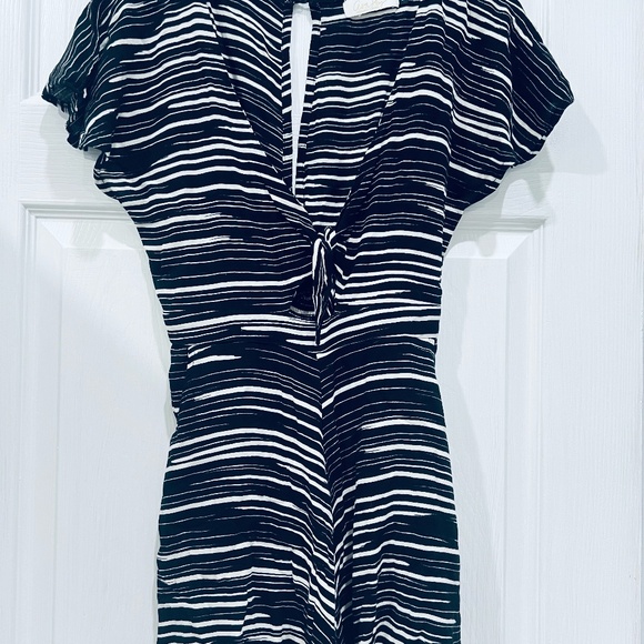 Fighting Eel Ava Sky black white stripe romper kiwi mommy & me matching sz S - Picture 2 of 4